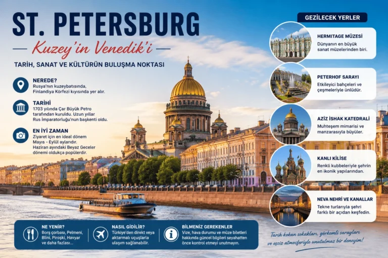 St. Petersburg Nerede? Gezilecek Yerler, Tarihi ve Bilinmesi Gerekenler